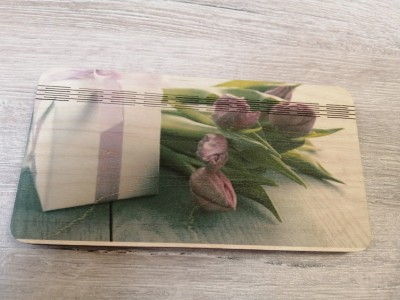 Купюрница подарочная (подарок и тюльпаны)